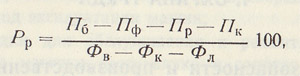Формула расчета расчетной рентабельности