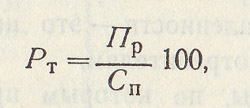 Формула расчета отношения прибыли к себестоимости продукции